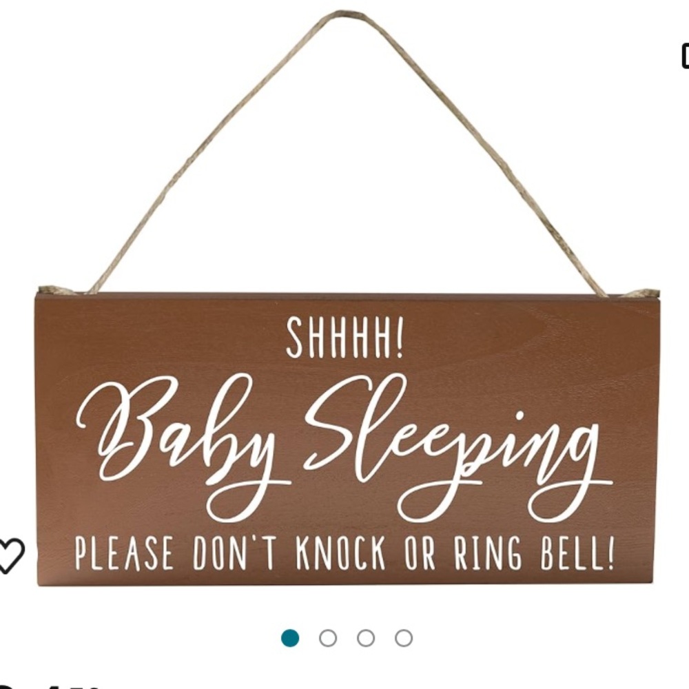 Baby Sleeping Door Sign - Picture 4 of 4